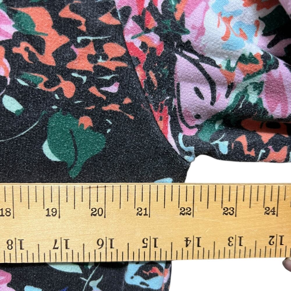 VTG 90s Womens Floral Sweatshirt Jacket Sz M Snap Front Grannycore Cottage Retro - Picture 9 of 9